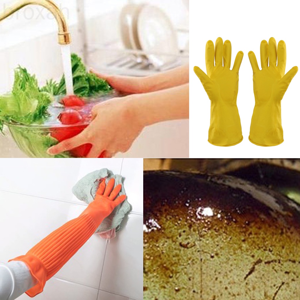 Găng tay cao su chống nước bền bỉ khi làm bếp/làm vườn