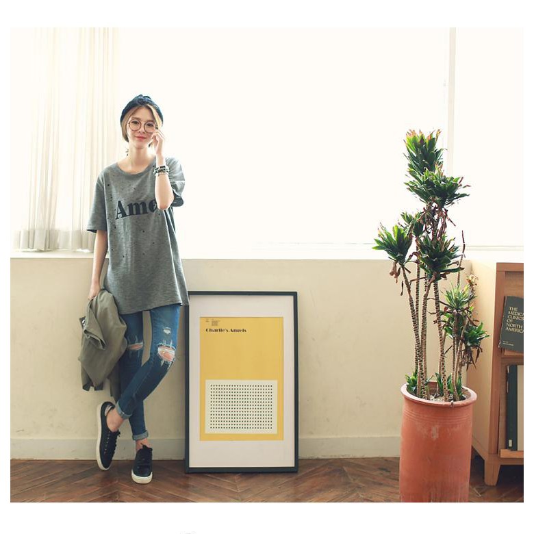 Áo thun nữ form rộng tay ngắn Emilyshop