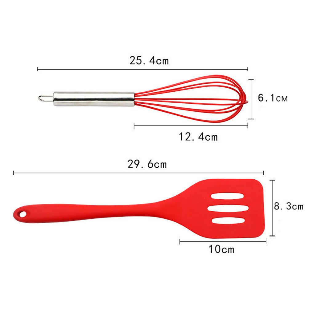 Bộ dụng cụ làm bánh silicone chịu nhiệt, dụng cụ làm bánh 5 món đa năng