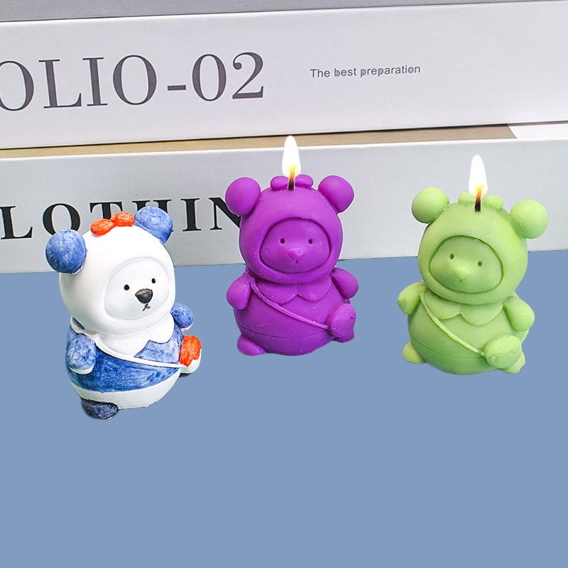 Khuôn Silicon Mềm Tạo Hình Ba Lô Gấu Trang Trí Bánh Kem / Chocolate