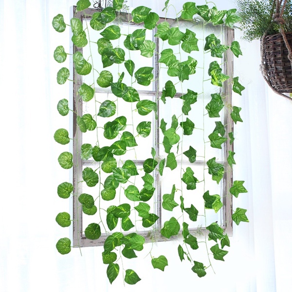 Dây Lá Cây Leo Giả Có Đèn LED 230cm Trang Trí Nhà Cửa / Tiệc Cưới DIY