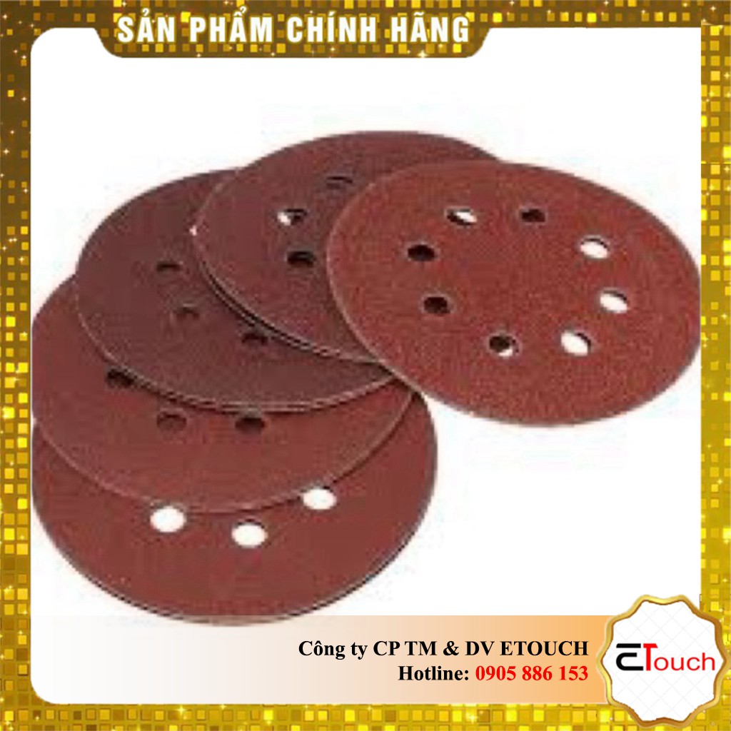 Giấy nhám, giáp ráp tròn lỗ có lông đường kính 180mm