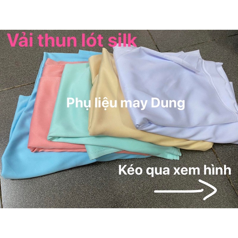 vải thun lót silk khổ 1m6