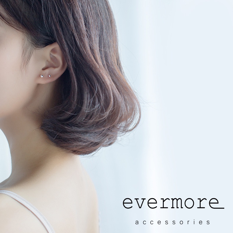 Bông tai bạc EVERMORE, khuyên tai bi tròn 4mm bạc ý 925, phong cách minimalist, thanh lịch - H002