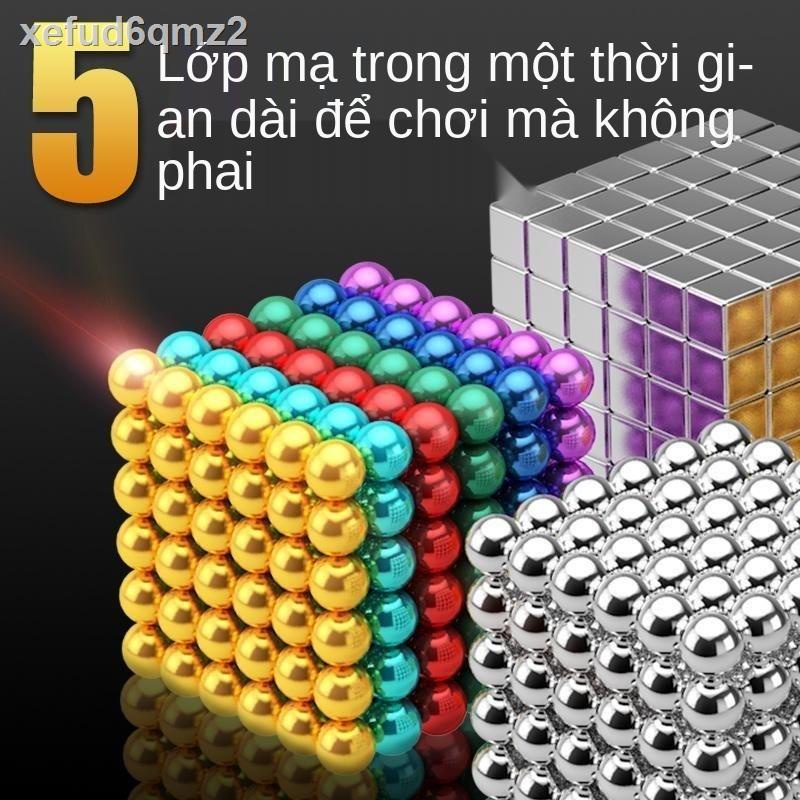 ▤∈1000 quả bóng từ tính giá rẻ 5mm64 nam châm xếp hình màu đồ chơi trẻ em