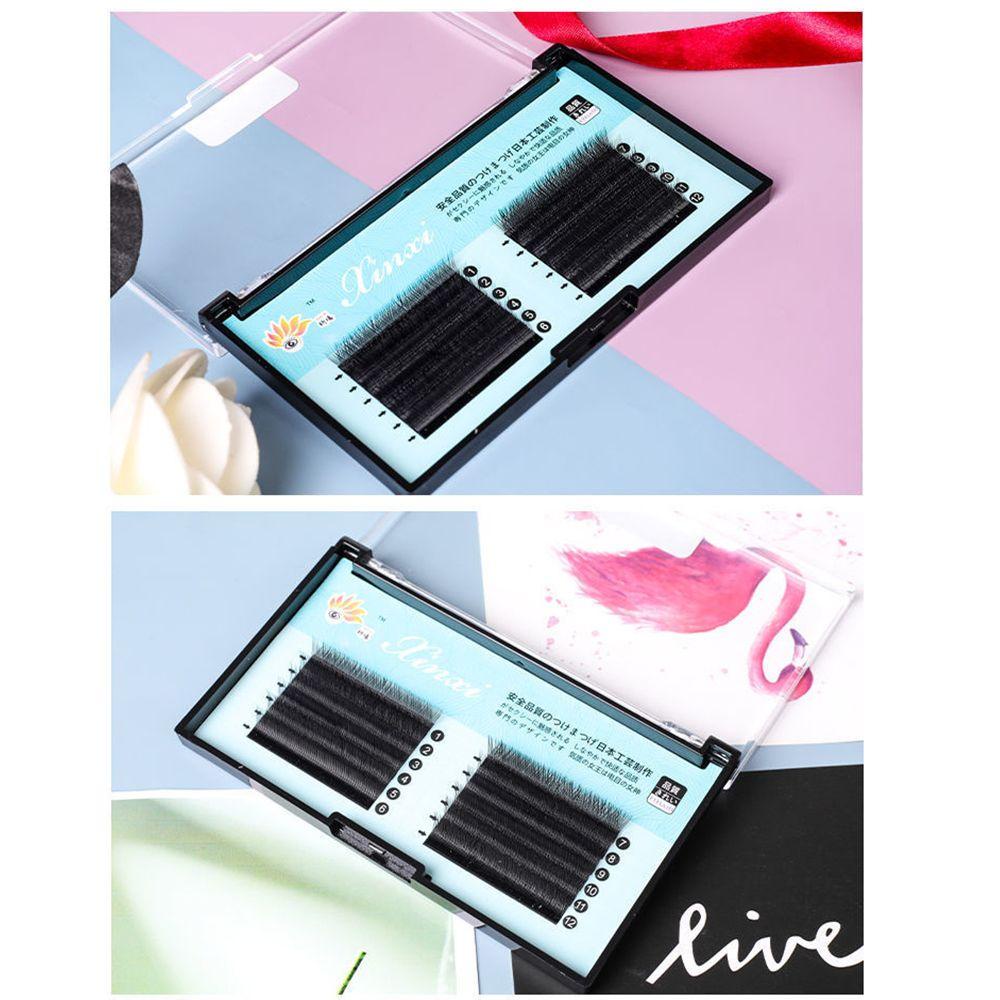 Hộp Lông Mi Giả 12 Sợi 3D Dài Và Dày Tự Nhiên