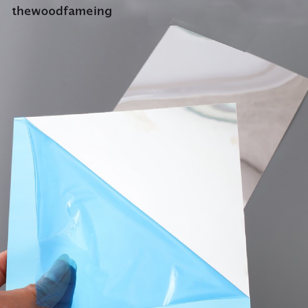Đề Can Acrylic Tráng Gương Dán Tường Tự Dính Hình Vuông