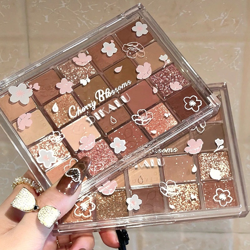 Bảng Phấn Mắt 20 ô Dikalu Cherry Blossoms lên màu siêu đẹp,bảng mắt nội địa trung chính hãng