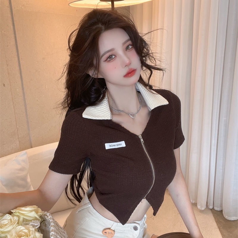 Áo Thun Tay Ngắn Dáng Ôm Phong Cách Hàn Quốc Thời Trang Cho Nữ