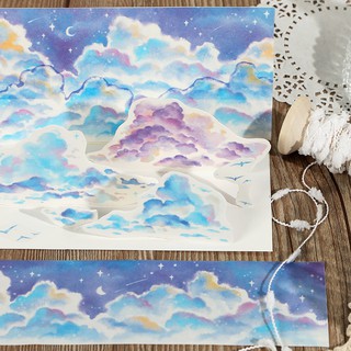 Băng dính giấy đám mây trang trí planner scrapbook bujo