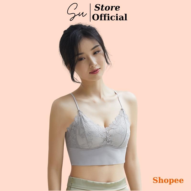Áo Bra Ren 2 Dây Mút Mỏng Nâng Ngực AN8842