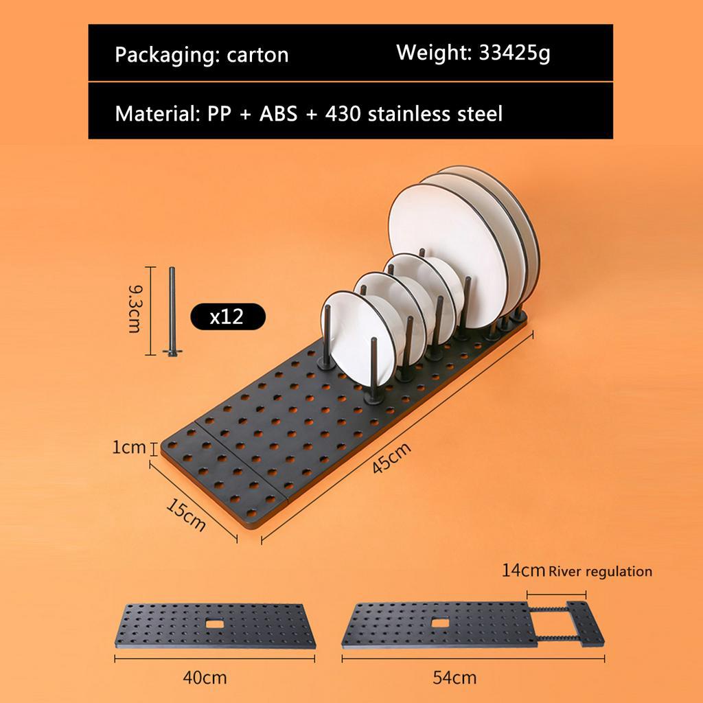 Khay đựng chén dĩa JUJIAJIA chia ngăn tiện dụng cho nhà bếp