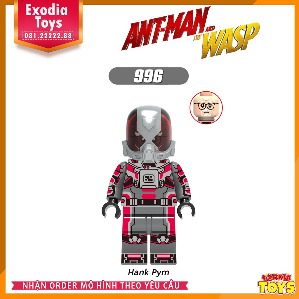 Xếp hình Minifigure Marvel siêu anh hùng Người Kiến và Chiến Binh Ong - Đồ chơi lắp ghép sáng tạo - XINH X0224