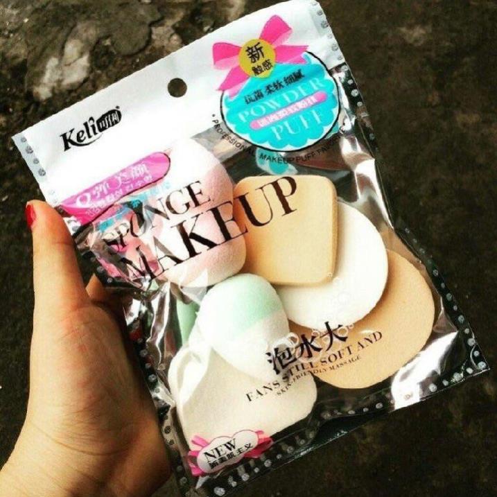 Set 6 Mút Trang Điểm Bọt Biển Nhiêu Màu Sắc