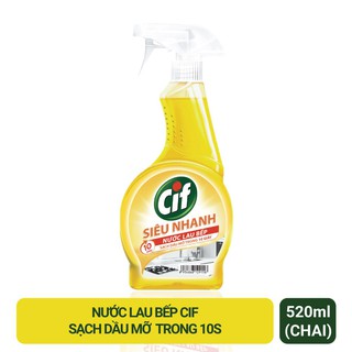 Nước xịt lau bếp cif chai 520ml