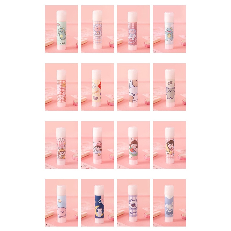 Bộ 5 Cây Keo Dán Nhanh Khô Họa Tiết Hoạt Hình Dễ Thương Tiện Dụng Trang Trí Sổ Tay