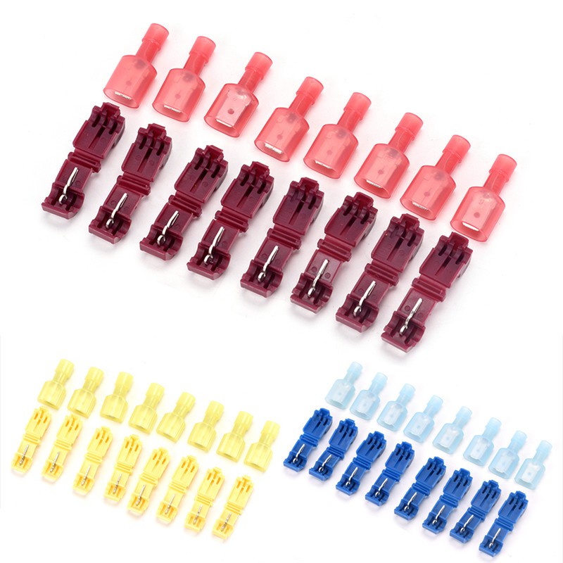 [springeven] Bộ 60 Đầu Nối Dây Điện Cách Điện Nhanh Chữ T-Tap / Female