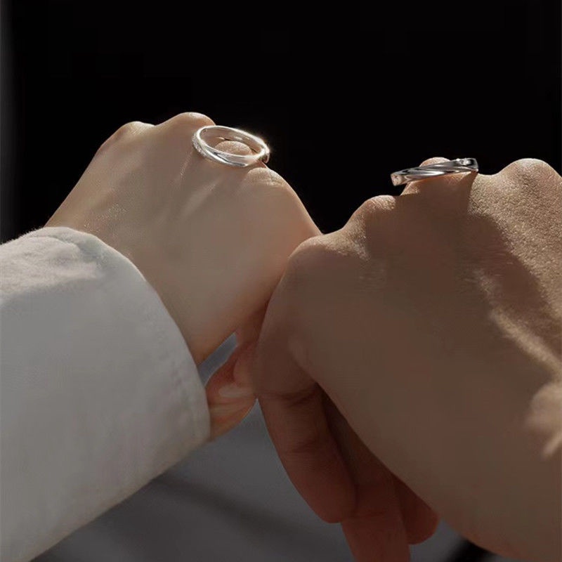 Cặp Nhẫn Đôi Nam Nữ Không Phai Thiết Kế Mới Làm Quà Tặng Valentine 2022