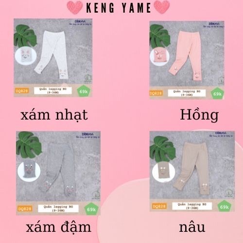 Quần legging bé gái DOKMA quần cho bé gái chất len tăm co giãn cực tốt, mẫu mới 2021