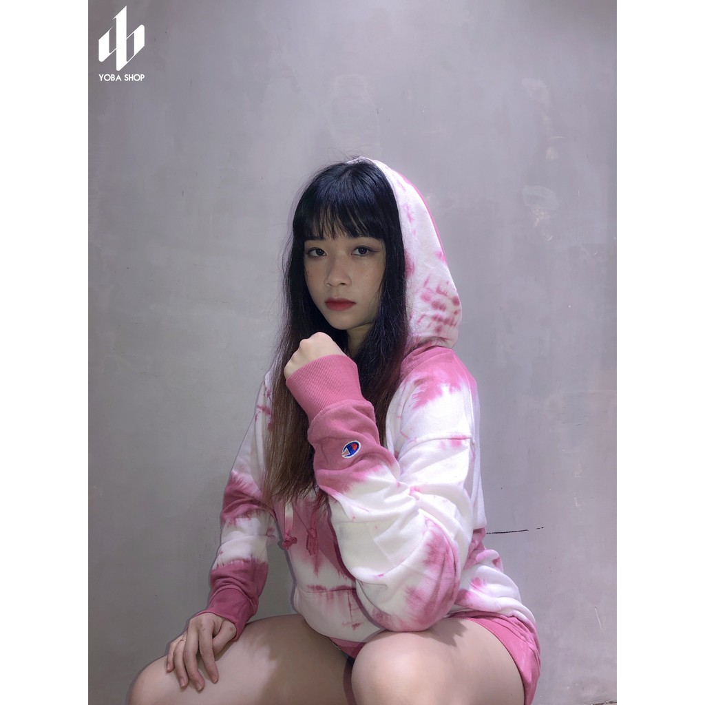 ÁO HOODIE HỒNG XANH NÂU LOANG MÀU NỈ MỎNG (HÌNH THẬT) SALE 50K