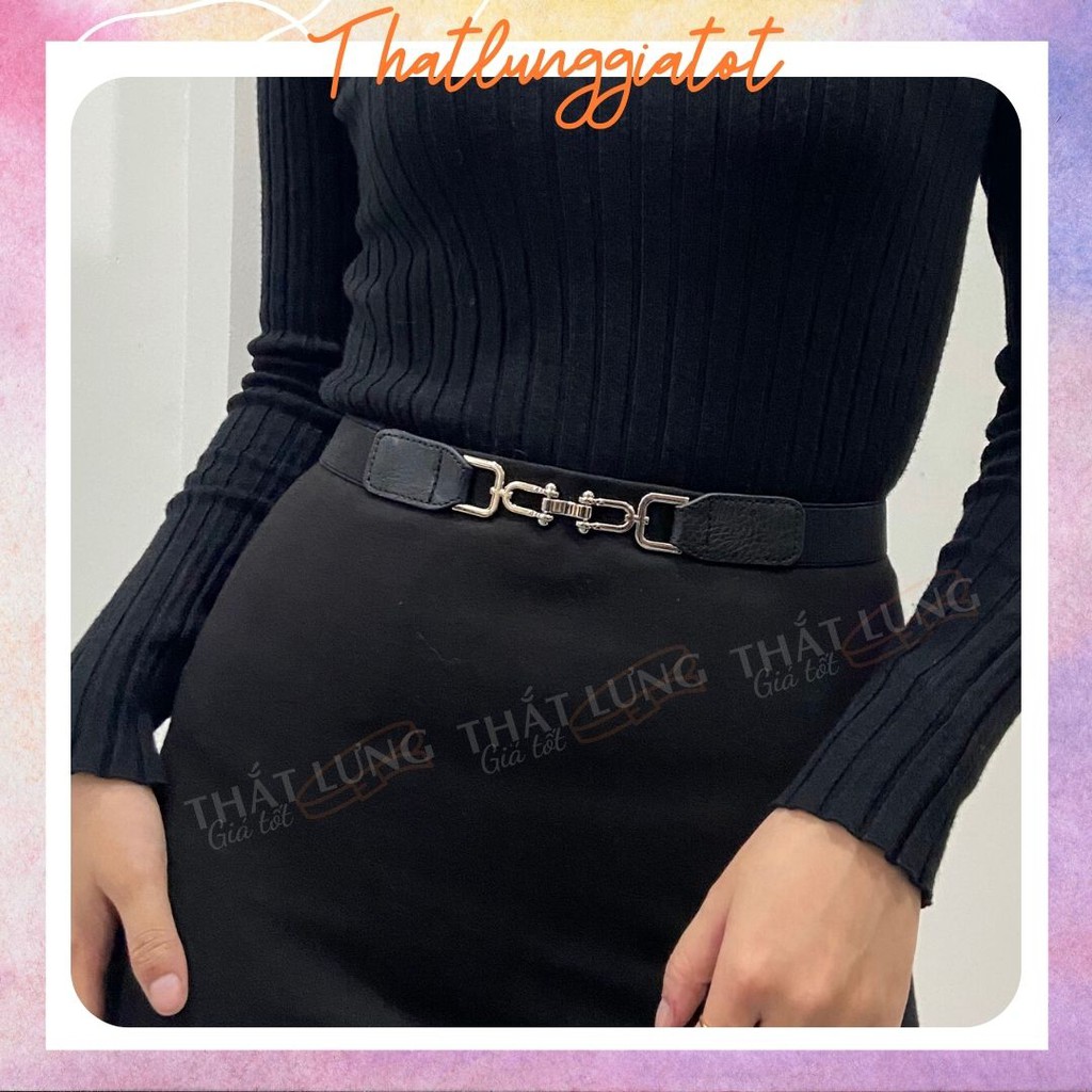Đai váy mặt xích phối đầm cá tính bản nhỏ 2.5 cm DV061 - Thắt Lưng Giá Tốt