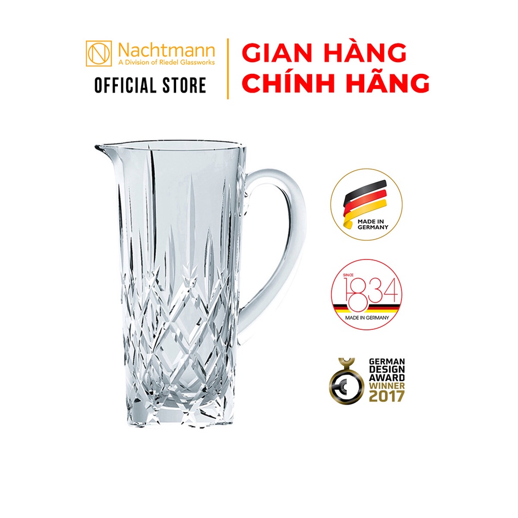 Bình pha lê Nachtmann Noblesse có quai cầm, chính hãng Đức, an toàn cho sức khỏe, sang trọng, chống xước