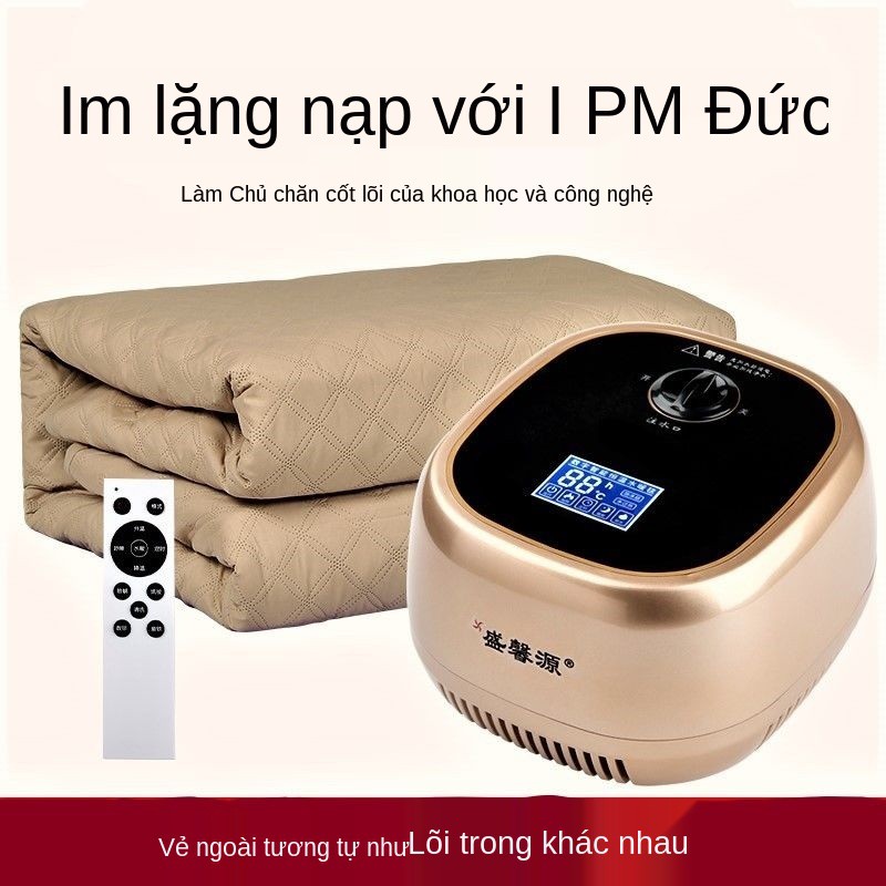 ☏Ống nước chăn điện đôi tuần hoàn không bức xạ nóng đệm nệm đơn