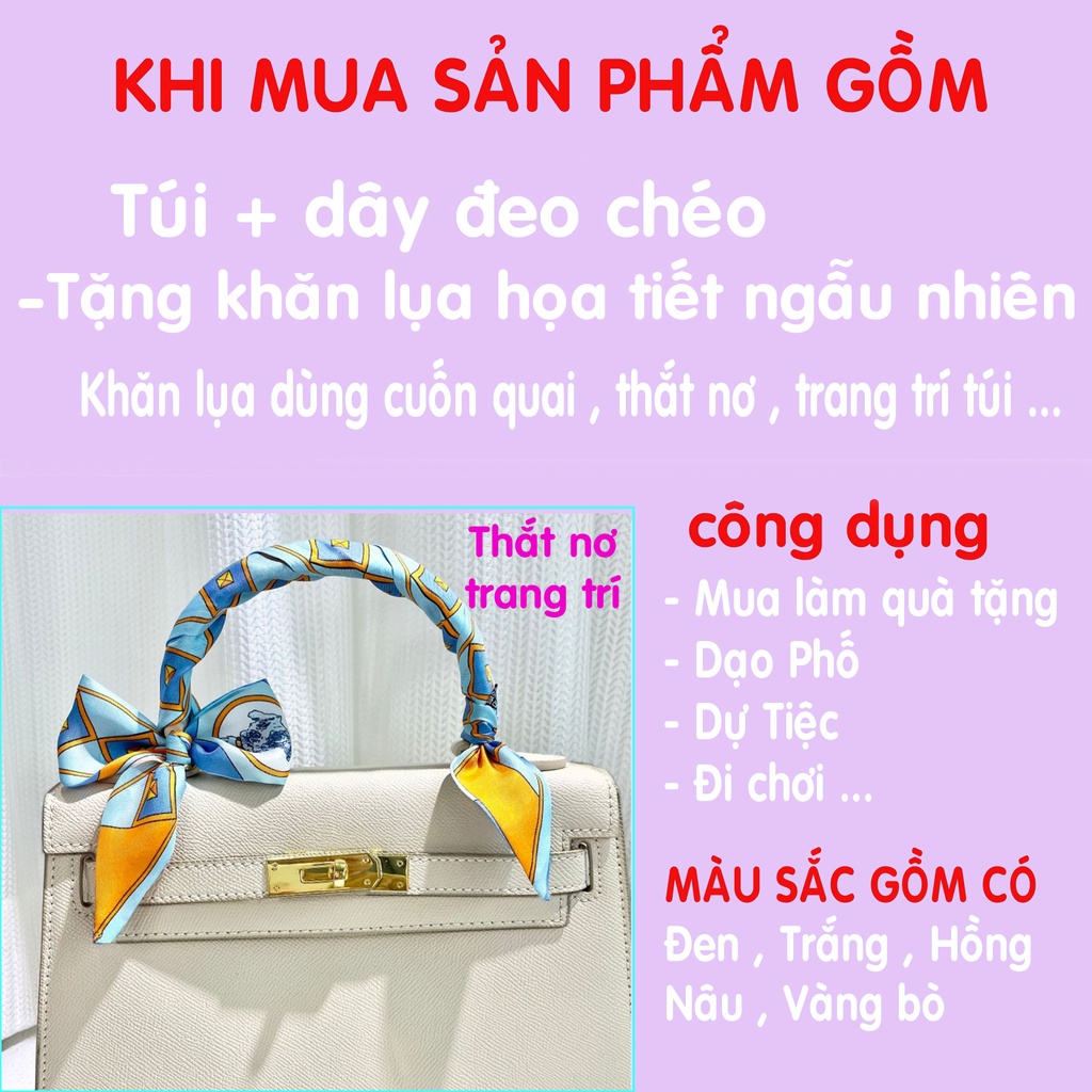 Túi Xách HM Da Gạo Full Hộp Tặng Khăn Lụa Giá Sỉ