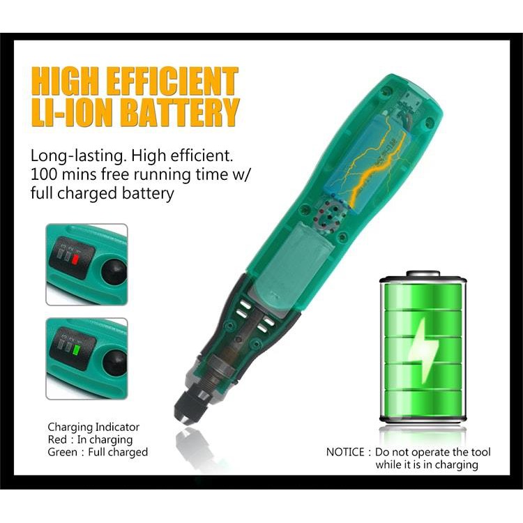 Máy mài cầm tay dùng pin sạc Pro'skit PT-5205U