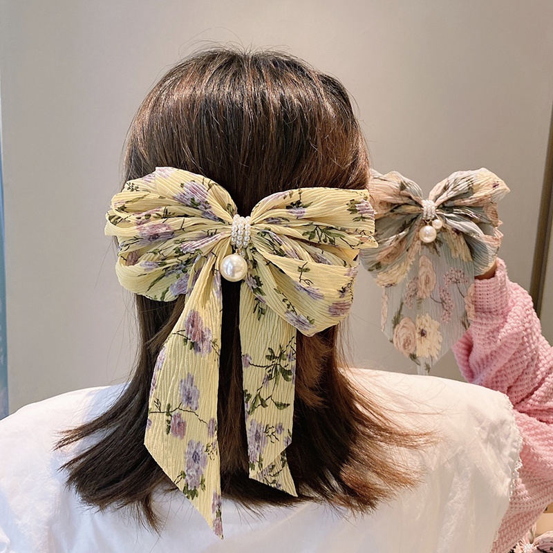 Kẹp tóc hình nơ phong cách vintage hàn quốc nhiều màu