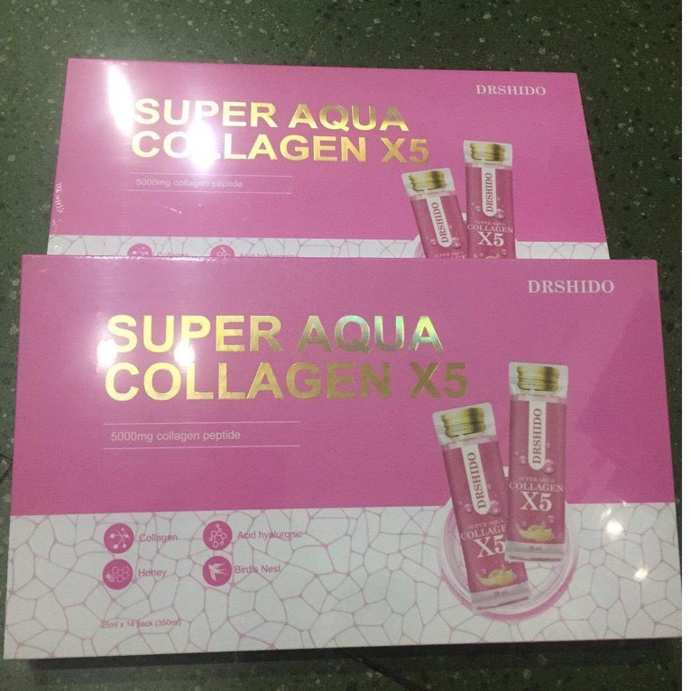 COMBO 02 Hộp Nước uống COLLAGEN Yến sào Nhật Bản - COLLAGEN SUPPER AQUA X5