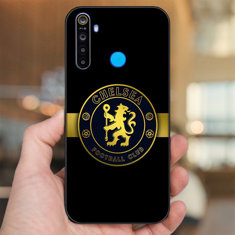 Ốp lưng Realme 5, 5 Pro viền đen in hình Chelsea FC