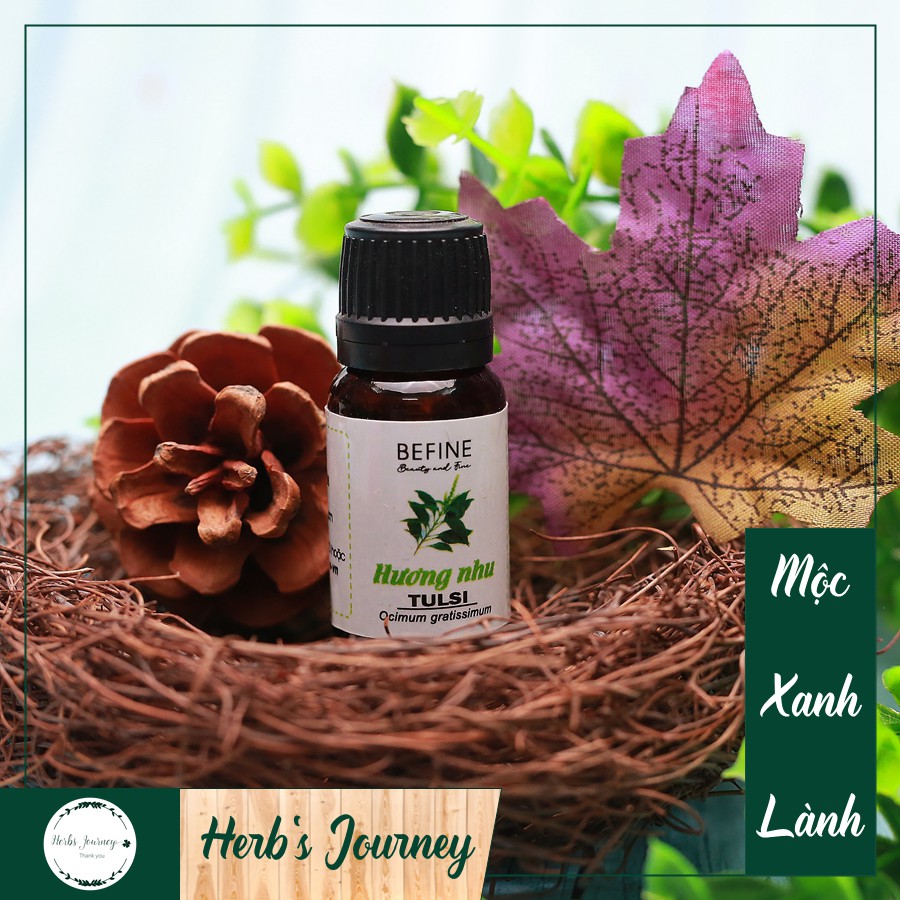 Tinh dầu Hương Nhu cao cấp - BEFINE - Tinh dầu nguyên chất chưng cất tự nhiên - Gội đầu, dưỡng tóc, thơm phòng