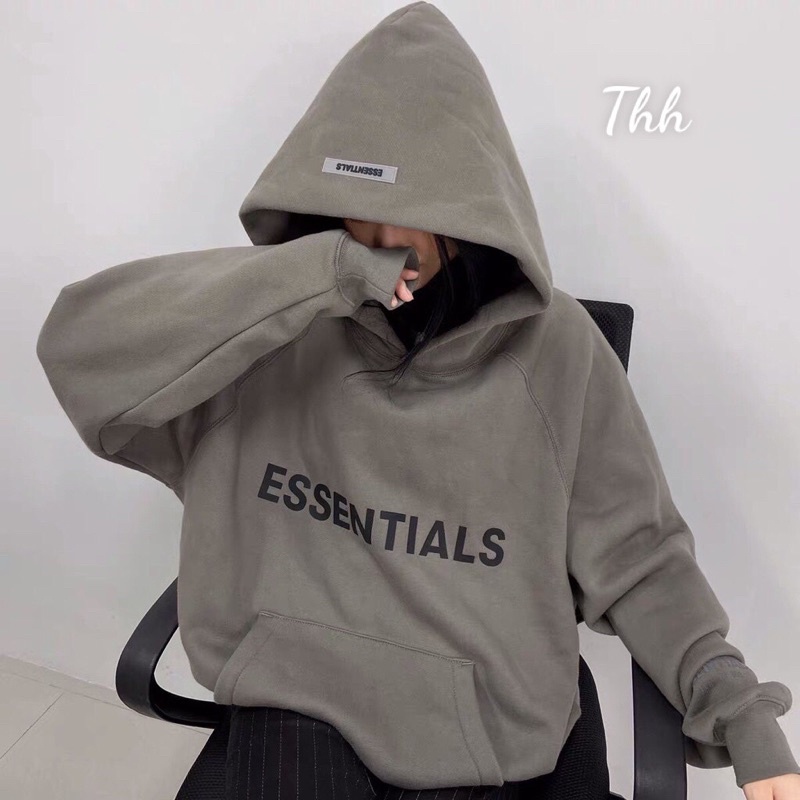 Áo Mũ Hoodie ESSENTITALS Form Rộng, áo nỉ hai màu chất dày dặn mặc cực ấm, trẻ trung năng động BACIMI | BigBuy360 - bigbuy360.vn