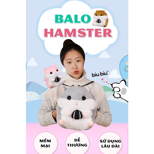 Balo Sóc siêu đáng yêu, Balo thời trang cho mọi lứa tuổi, Balo chuột Hamster Hàn Quốc