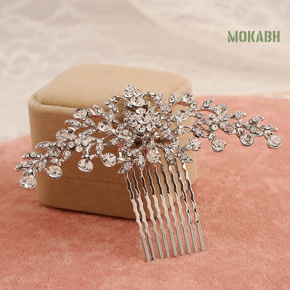 Lược Cài Tóc Đính Đá Thanh Lịch Dành Cho Cô Dâu