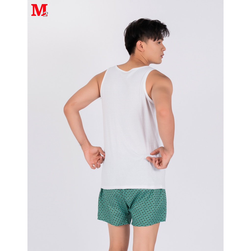 Áo ba lỗ nam màu trắng cotton co giãn tốt Walrus M020019 Thời trang M2