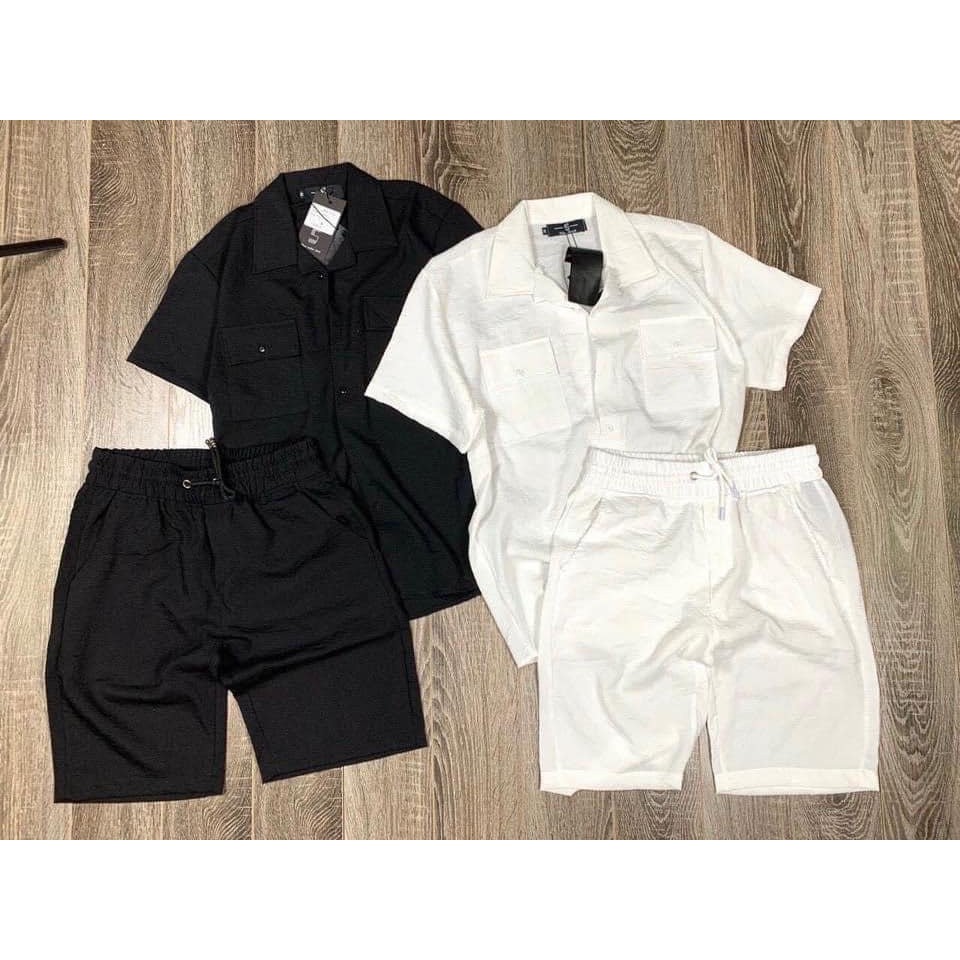 Bộ đũi cộc tay nam,đồ bộ mặc nhà,bộ hè 2 màu trắng đen full SIZE-ANPAZA | BigBuy360 - bigbuy360.vn
