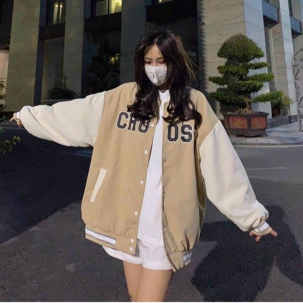 Varsity jacket nhung tăm unisex form rộng áo bomber 2 lớp ulzzang streetstyle nam nữ hottrend CHOOSE AKNT08 LECHAU