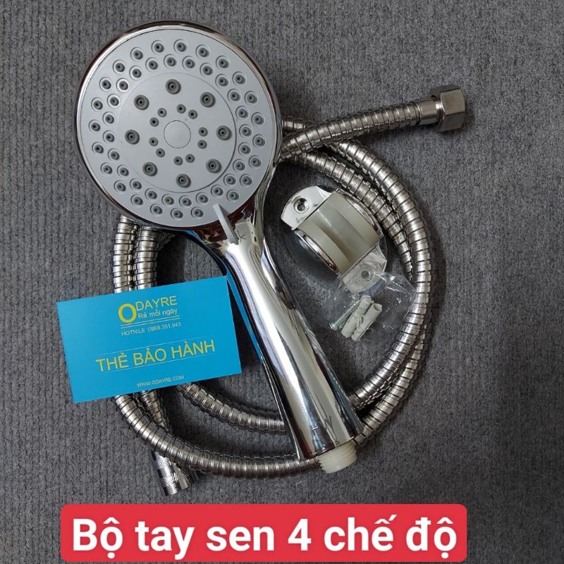 Bộ tay sen tắm inox bóng kiểu tròn