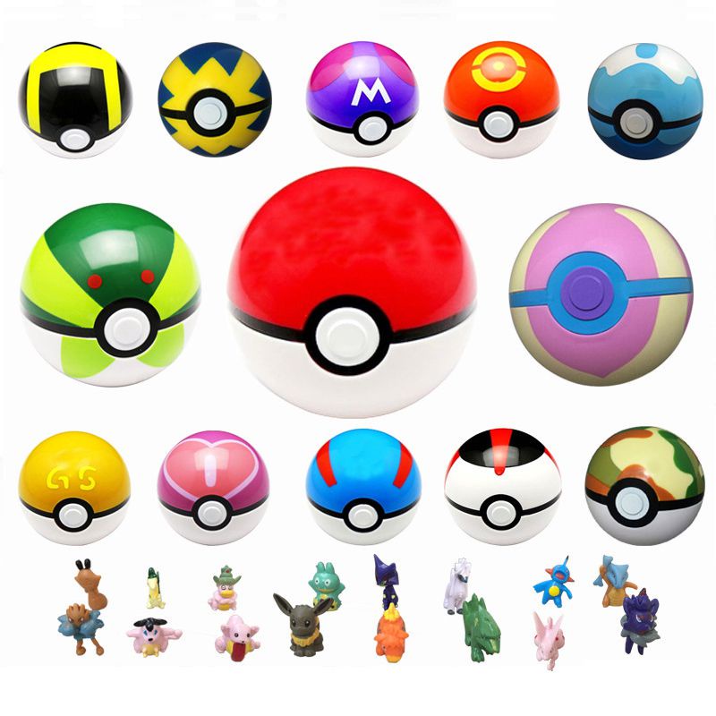 Quả Cầu Pokemon 7cm + Mô Hình Đồ Chơi Hoạt Hình