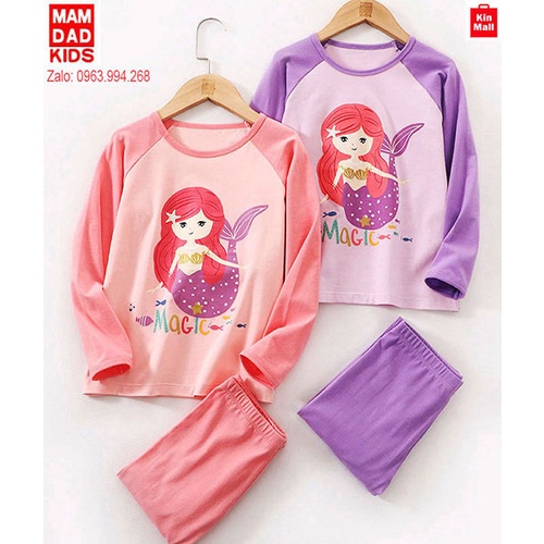 Bộ Đồ Ngủ Dài Tay Cho Bé Gái MAM DAD KIDS