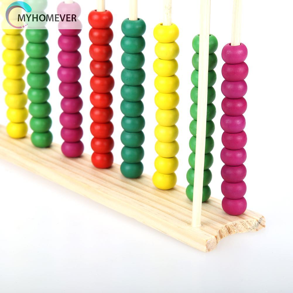 Pop It Fidget Đồ chơi Wooden Abacus Children Counting Number Maths LearningĐồ chơi(Bead Color Random)