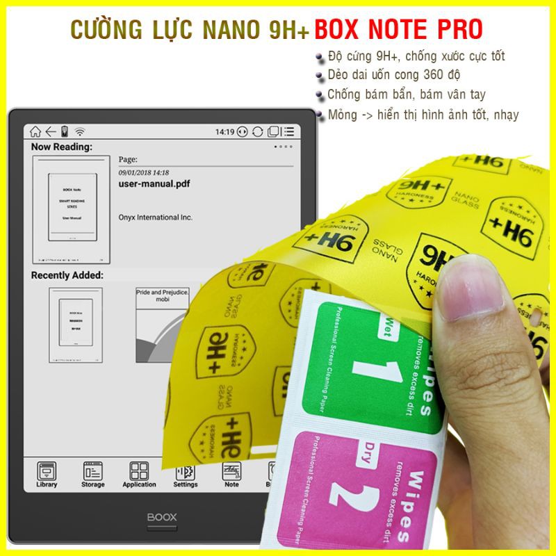 Dán cường lực dẻo nano máy đọc sách Boox Note Pro 10.3 inch