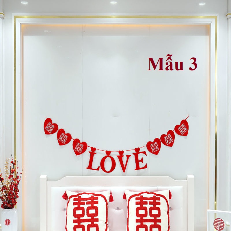 Dây treo, bong bóng, phụ kiện trang trí đám cưới