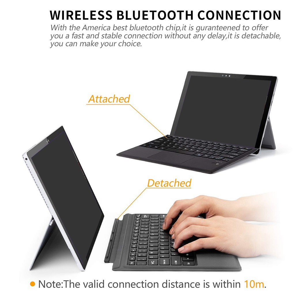 Bàn Phím Không Dây Bluetooth Cho Máy Tính Bảng Surface Pro 3 / 4 Sạc Được