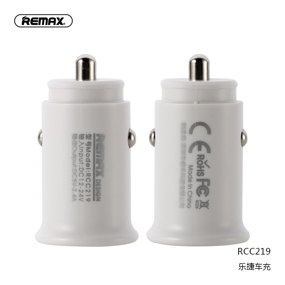 Củ sạc ô tô 2 cổng USB 2.4A REMAX RCC-219 - Hàng Chính Hãng