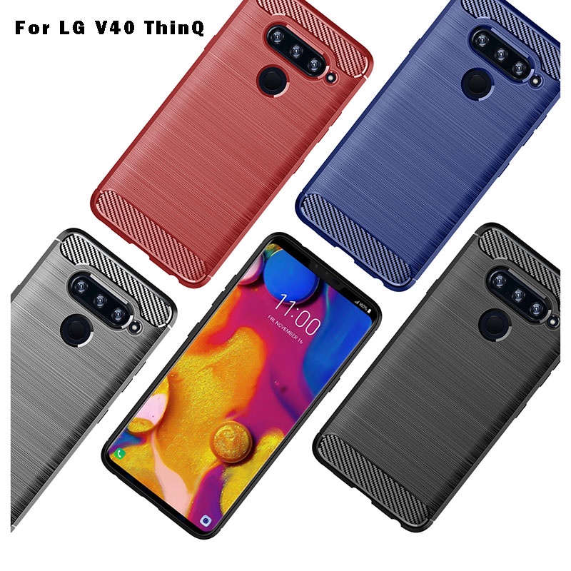 Ốp Điện Thoại Mềm Họa Tiết Sợi Carbon Cho LG V60 V50 V50S V40 V35 V30S V30 V30 + G8 G8S G8X ThinQ