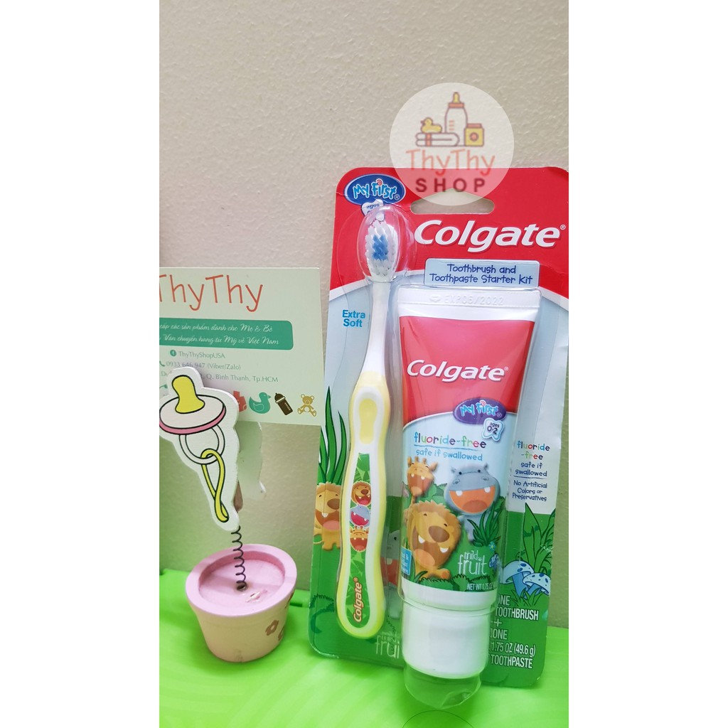 Set Bàn Chải Và Kem Đánh Răng Colgate My First Baby Cho Bé