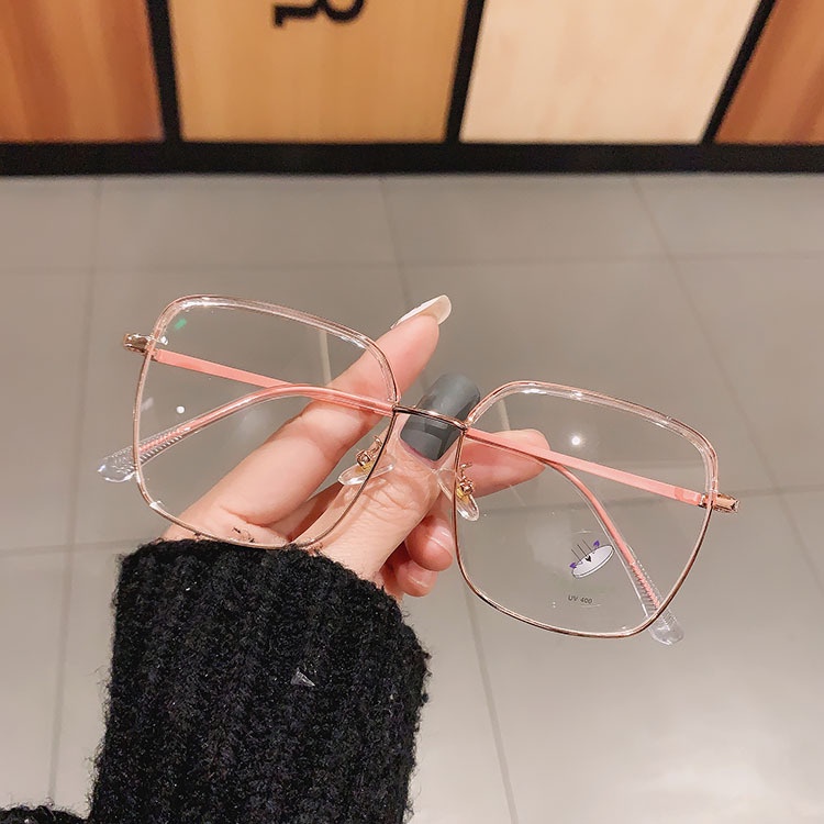 Mắt kính VIENDO gọng kim loại hình vuông nhẹ màu sắc thời trang cho nam nữ mặt nhỏ (cắt theo yêu cầu)